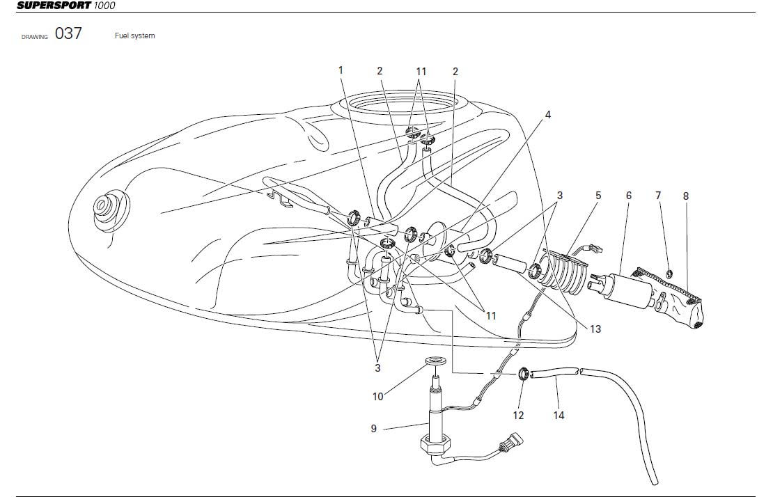 592.1.015.2A - Ducati Low fuel sensor. System | Cross ...